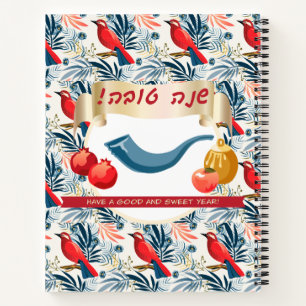 Happy Rosh Hashanah Juwish New Year Honey & Apple Notizblock