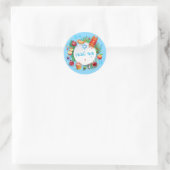 Happy Rosh Hashanah Juwish New Year Honey & Apple Runder Aufkleber (Tasche)