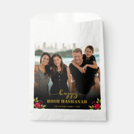 Happy Rosh Hashanah Luxury Gold Script Foto Geschenktütchen