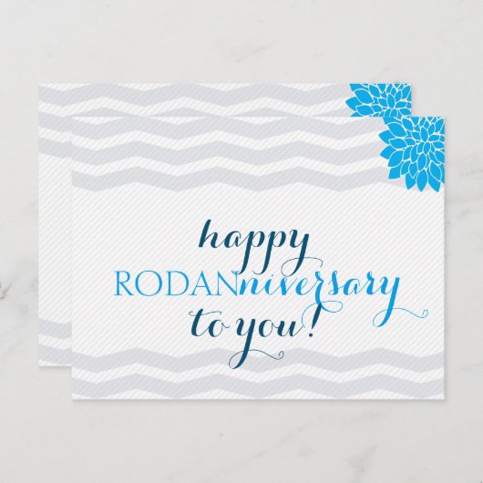 Happy Rottjubiläum - doppelseitig Postkarte (Vorne/Hinten)