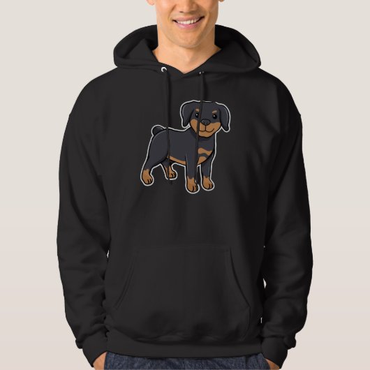 Happy Rottweiler 34 Hoodie (Vorderseite)