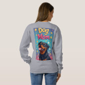 Happy Rottweiler Dog Mom Sweatshirt (Schwarz voll)