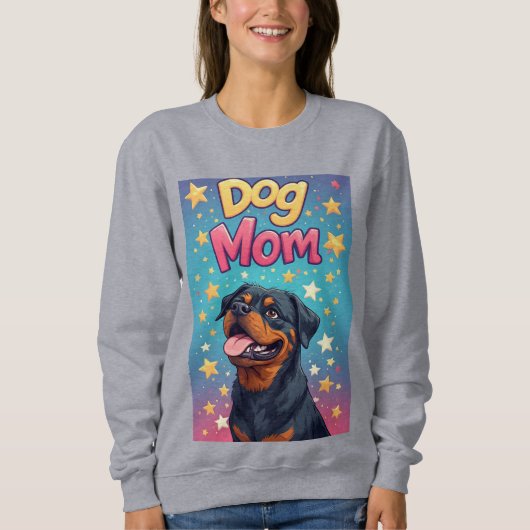 Happy Rottweiler Dog Mom Sweatshirt (Vorderseite)