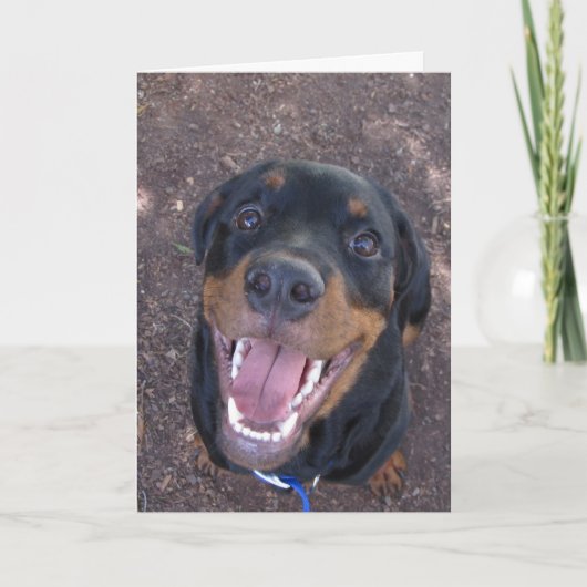 Happy Rottweiler Puppy Father's Day Card Karte (Vorderseite)