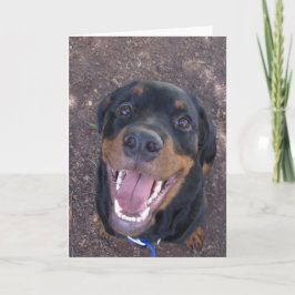 Happy Rottweiler Puppy Father's Day Card Karte