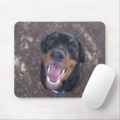 Happy Rottweiler Puppy Mouse Pad Mousepad (Mit Mouse)