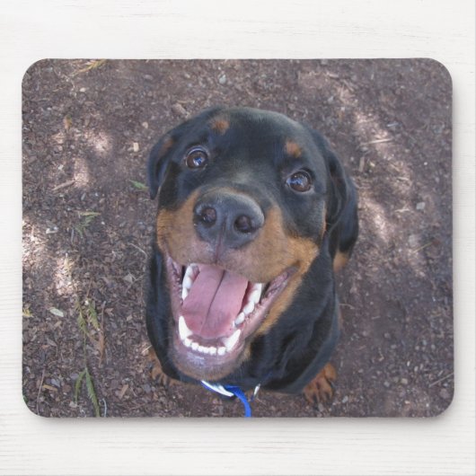 Happy Rottweiler Puppy Mouse Pad Mousepad (Vorne)