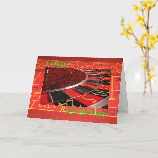 Happy Roulette Wheel Karte (Gelbe Blume)