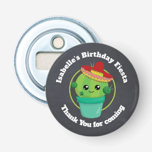 Happy Round Cactus Wear a Red Sombrero Flaschenöffner