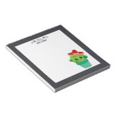 Happy Round Cactus Wear a Red Sombrero Notizblock (angewinkelt)