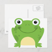 Happy Round Frog Postkarte (Vorne/Hinten)