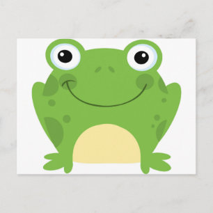 Happy Round Frog Postkarte