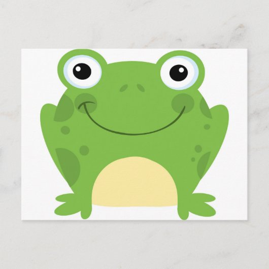 Happy Round Frog Postkarte (Vorderseite)