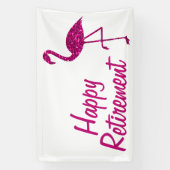 Happy Ruhestand funkelnd rosa Flamingo Custom text Banner (Vertikal)
