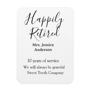 Happy Ruhestand hinzufügen Namen Jahre des Dienste Magnet