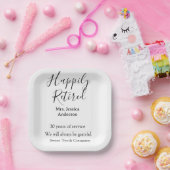 Happy Ruhestand hinzufügen Namen Jahre des Dienste Pappteller (Party)