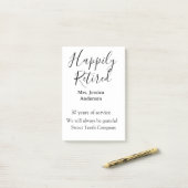 Happy Ruhestand hinzufügen Namen Jahre des Dienste Post-it Klebezettel (Auf Schreibtisch)