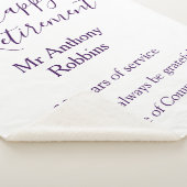 Happy Ruhestand hinzufügen Namen Jahre des Dienste Sherpadecke (3/4)