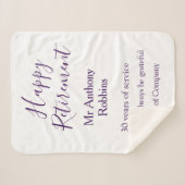 Happy Ruhestand hinzufügen Namen Jahre des Dienste Sherpadecke (Vorderseite (Horizontal))