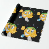 Happy Running Emoji Geschenkpapier (Ungerollt)