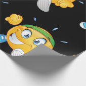 Happy Running Emoji Geschenkpapier (Ecke)
