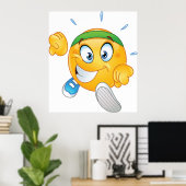 Happy Running Emoji Poster (Heimbüro)