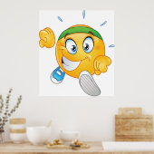 Happy Running Emoji Poster (Küche)