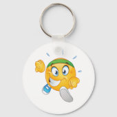 Happy Running Emoji Schlüsselanhänger (Vorderseite)