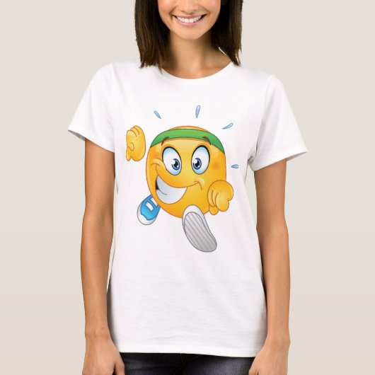 Happy Running Emoji T-Shirt (Vorderseite)