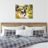 "Happy Running Great Dane" Leinwanddruck (Insitu (Schlafzimmer))