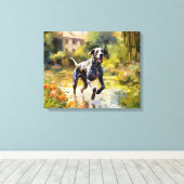 "Happy Running Great Dane" Leinwanddruck (Insitu (Holzboden))