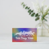 Happy Running Hund Silhouetten Visitenkarte (Stehend Vorderseite)