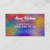 Happy Running Hund Silhouetten Visitenkarte (Rückseite)