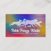 Happy Running Hund Silhouetten Visitenkarte (Vorderseite)