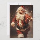 Happy Running Santa Feiertagskarte (Vorderseite)