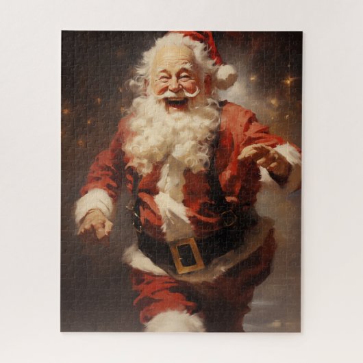 Happy Running Santa Puzzle (Vertikal)