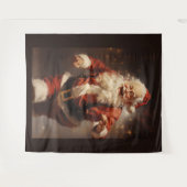 Happy Running Santa Wandteppich (Vorderseite (Horizontal))