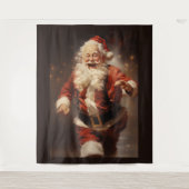 Happy Running Santa Wandteppich (Vorderseite)