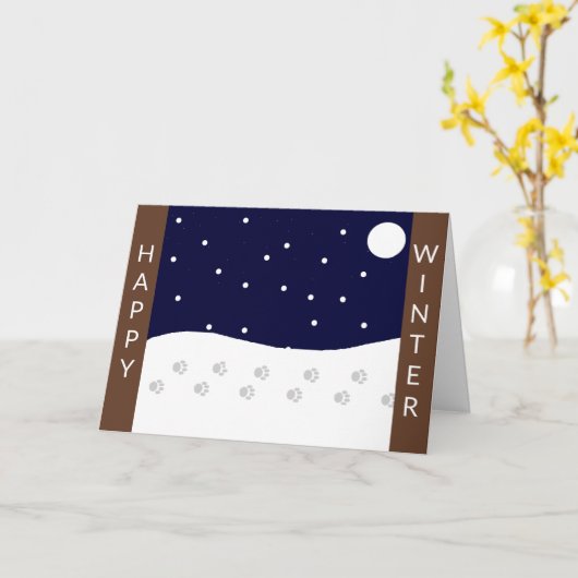 Happy Rural Winter Karte (Gelbe Blume)