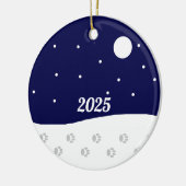 Happy Rural Winter Keramik Ornament (Links)