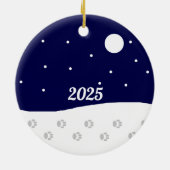 Happy Rural Winter Keramik Ornament (Hinten)