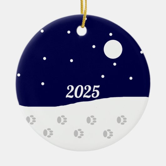 Happy Rural Winter: Keramik Ornament (Vorne)