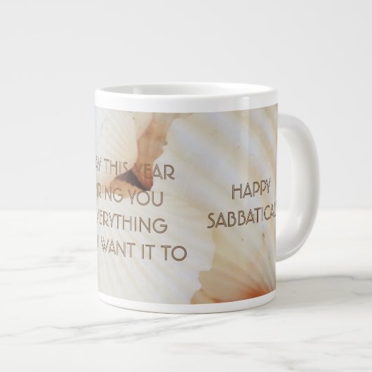 Happy Sabbatical Wish, Jumbo University Tasse Musc (Vorderseite Rechts)