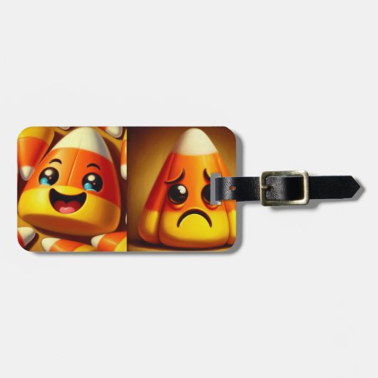 Happy Sad Candy Corn Gepäckanhänger (Vorderseite horizontal)