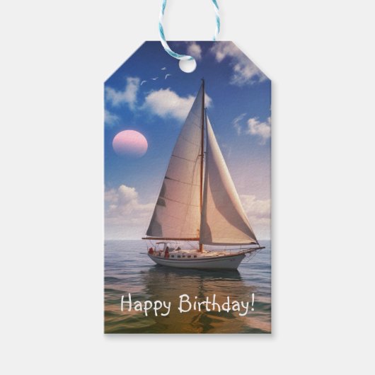 Happy Sailing Geschenkanhänger (Vorderseite)