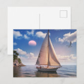 Happy Sailing Postkarte (Vorne/Hinten)