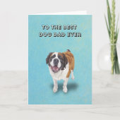 Happy Saint Bernard Bester Vater je Vatertag Karte (Vorderseite)