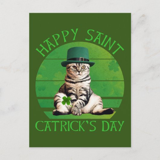 Happy Saint Catrick's Day Postkarte (Vorderseite)