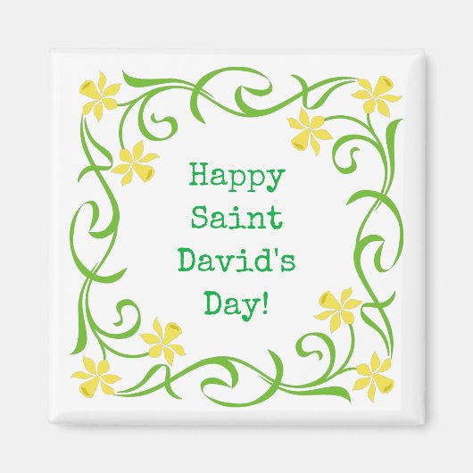 Happy Saint David's Day Magnet (Vorne)