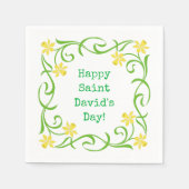 Happy Saint David's Day Serviette (Vorderseite)